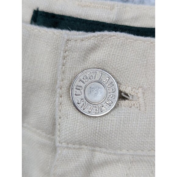 Lauren Ralph Lauren 100% Linen Wide Leg Capris Size 10 Boho Beach Travel Beige - Picture 5 of 16
